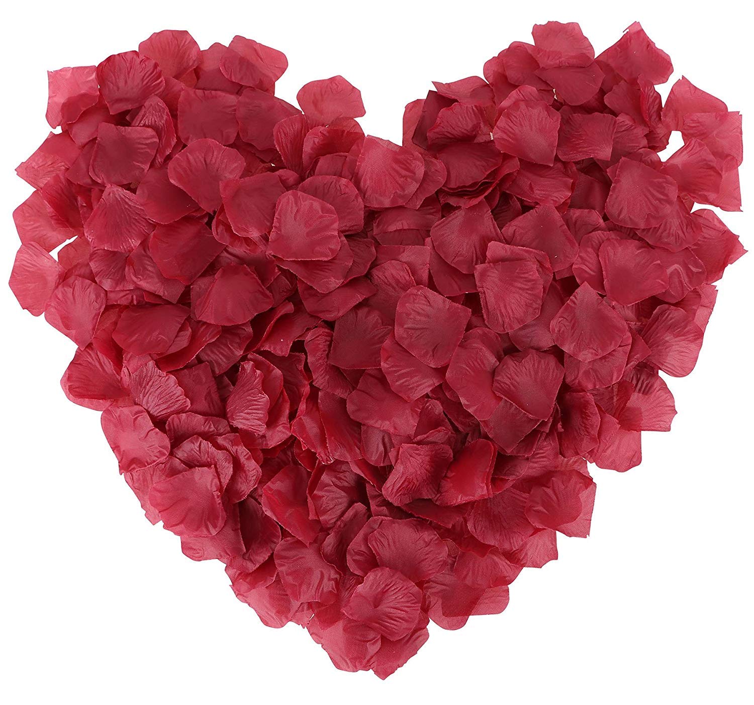 1200 PCS Burgundy Silk Rose Petals - Premium Artificial Flower Petals for Wedding Decorations, Bridal Shower, Aisle Scatter, Table Centerpieces, and Romantic Party Decor