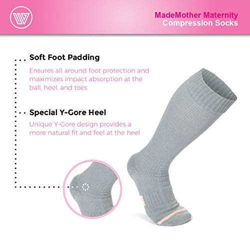 **Maternity Compression Socks for Women - Pregnancy Support Stockings with Multi-Fit Sizes - Perfect for Swelling Relief, Travel & Work Comfort**