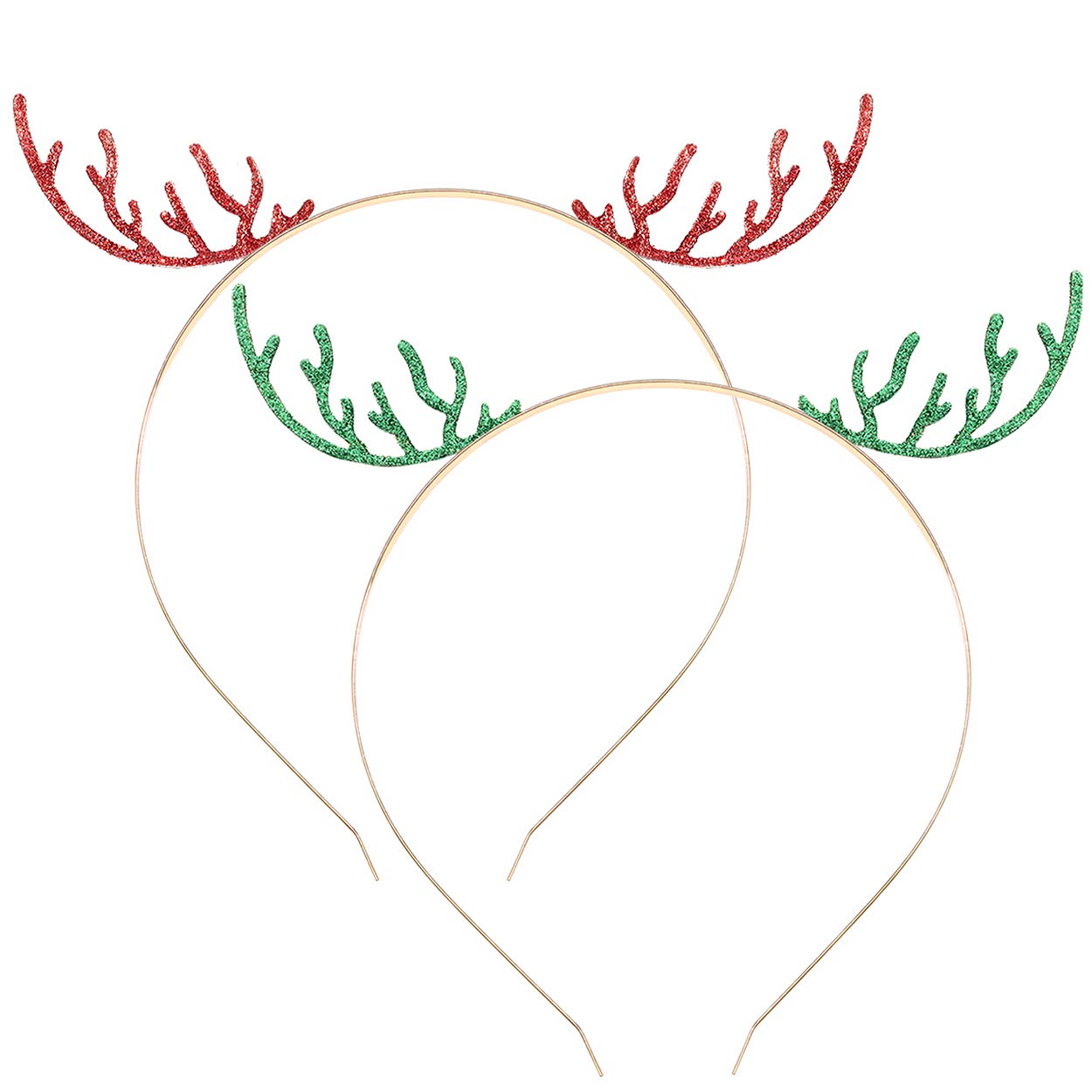 Festive Christmas Reindeer Antler Headbands for Women - Crystal Embellished Hair Hoop, Merry Xmas Hair Accessories Gift for Holiday Parties & Family Gatherings