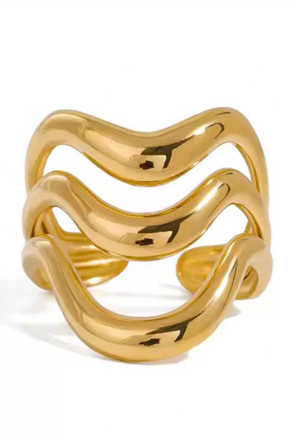Trendy Adjustable Open Ring for Women - Unique Irregular Design - Perfect for Stacking, Layering & Everyday Wear