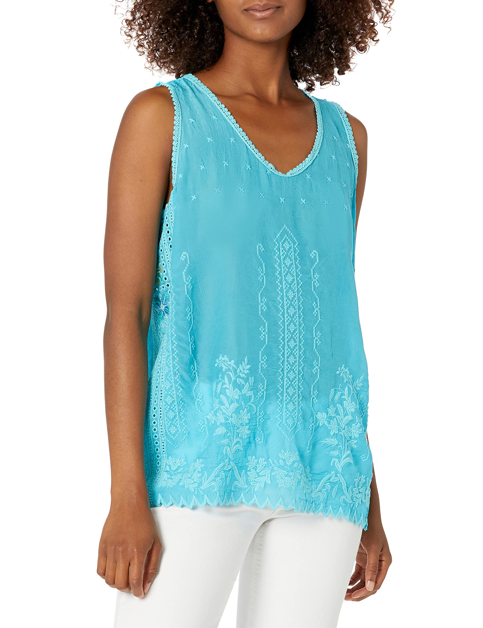 Johnny Was Women's Bohemian Floral Print Blouse - Elegant Long Sleeve Tunic Top for Casual Wear, Office & Special Occasions
