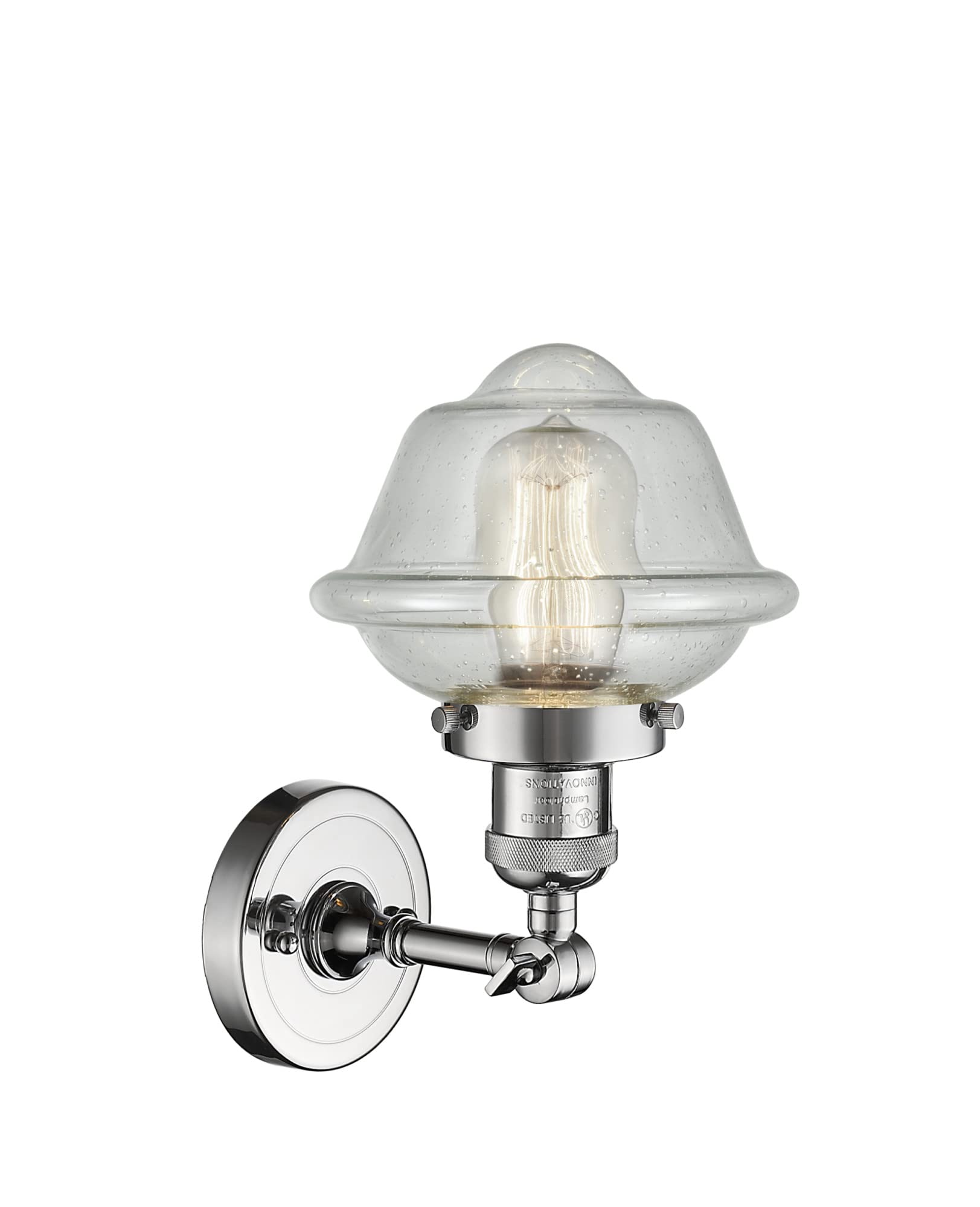 Innovations 201F-AB-G534 1-Light Semi-Flush Mount Ceiling Fixture in Antique Brass - Perfect for Bedroom, Hallway, or Entryway Lighting