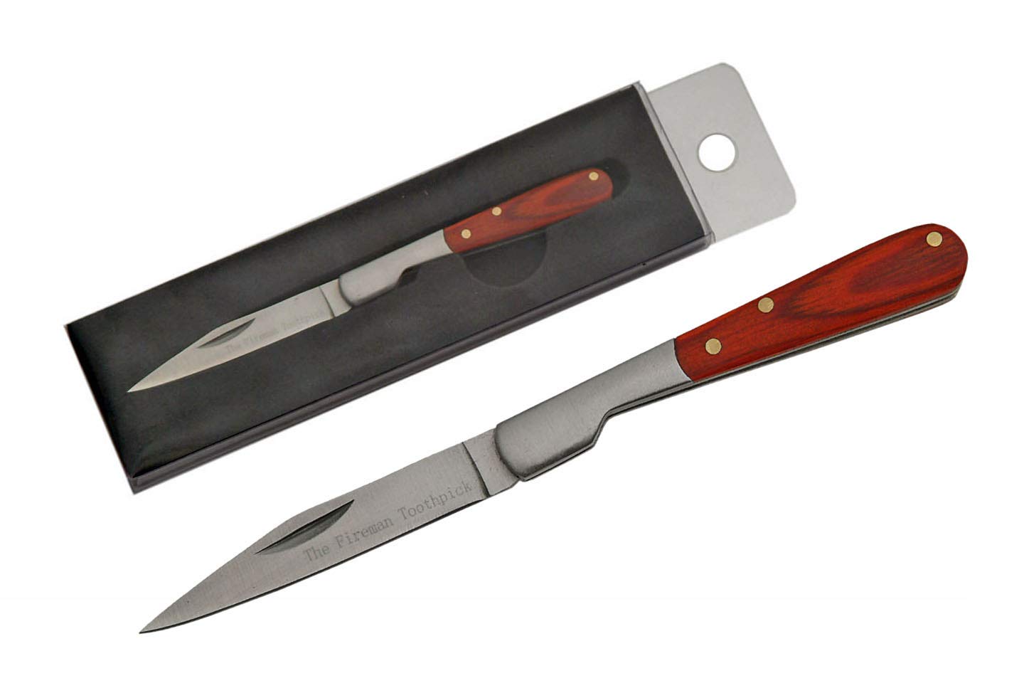 Szco Supplies 212071-FF Fire Fighter Toothpick Knife - Compact Survival Tool for Camping, Hiking & Emergency Preparedness