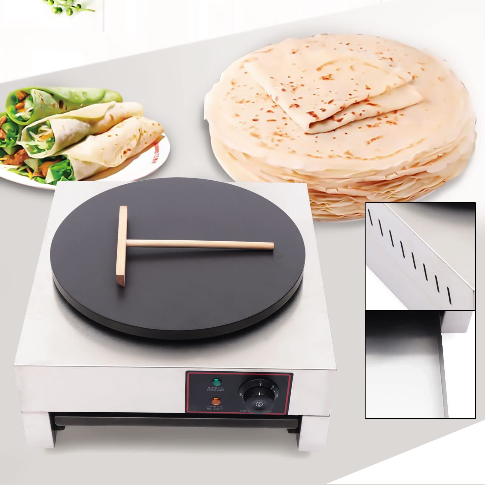 Commercial Electric Crepe Maker Machine - 1700W 16