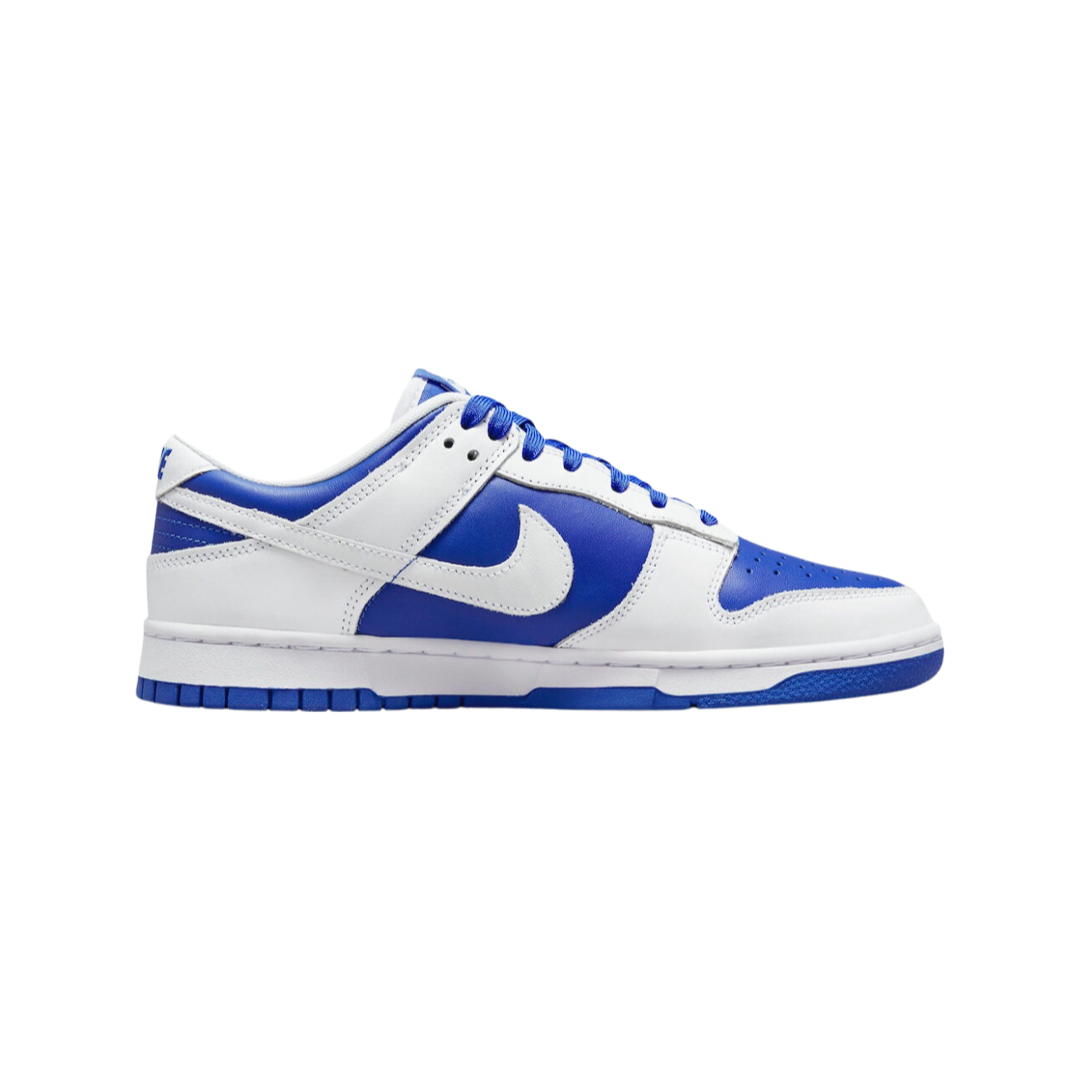 Nike Dunk Low Men's Shoes - Racer Blue & White Sneakers for Casual Wear, Running, and Street Style