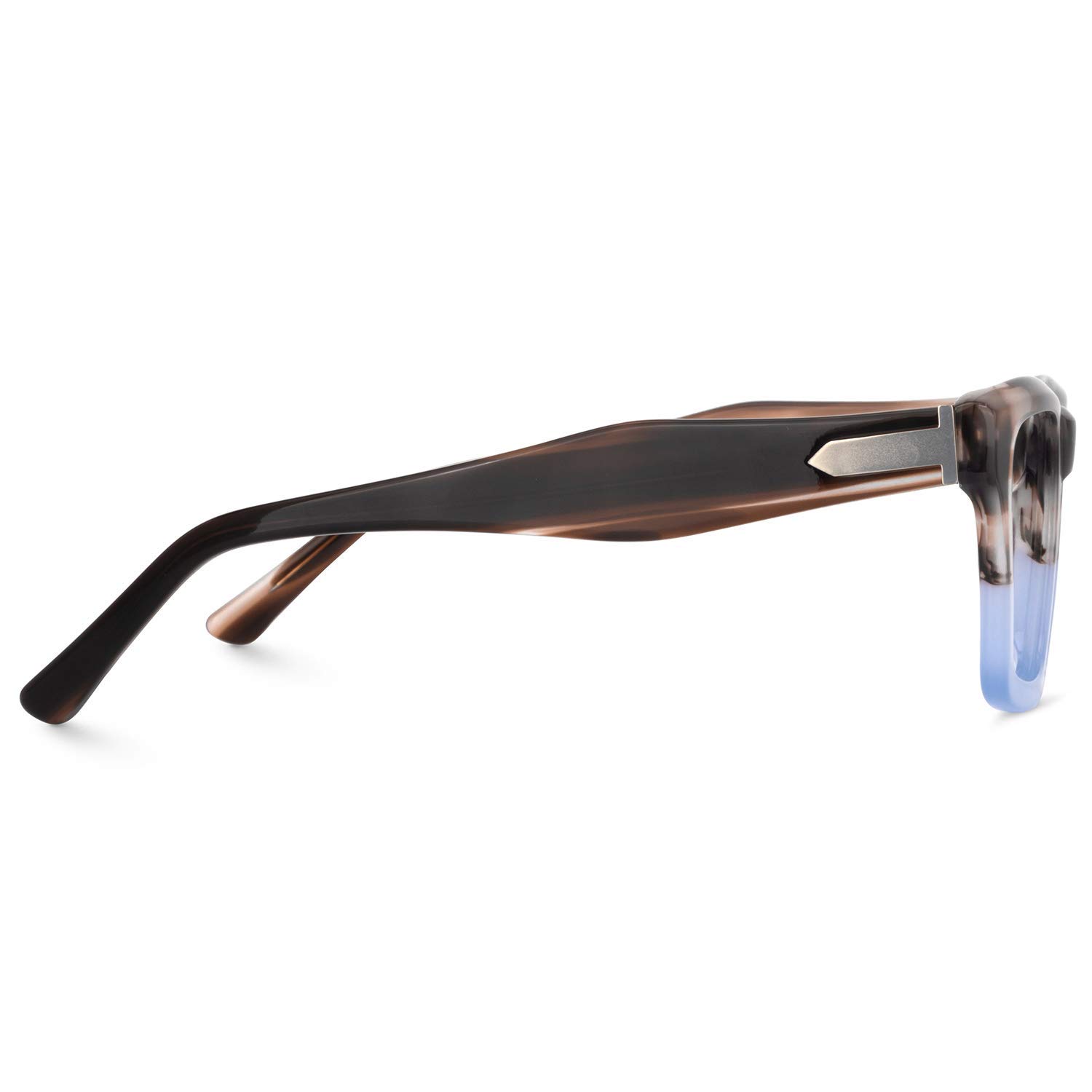 Zeelool FA0761 Blue Light Blocking Glasses for Women & Men - Thick Rectangle Retro Eyewear with UV Protection | Reduce Eye Strain for Computer Work, Gaming & Screen Time