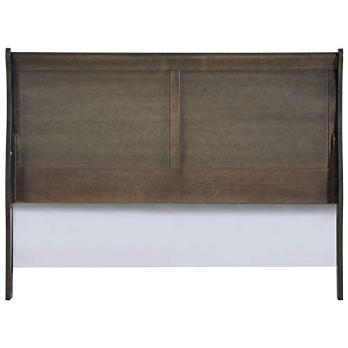 Acme Louis Philippe Queen Bed Frame in Dark Gray - Elegant Upholstered Bed for Master Bedroom, Guest Room & Home Decor