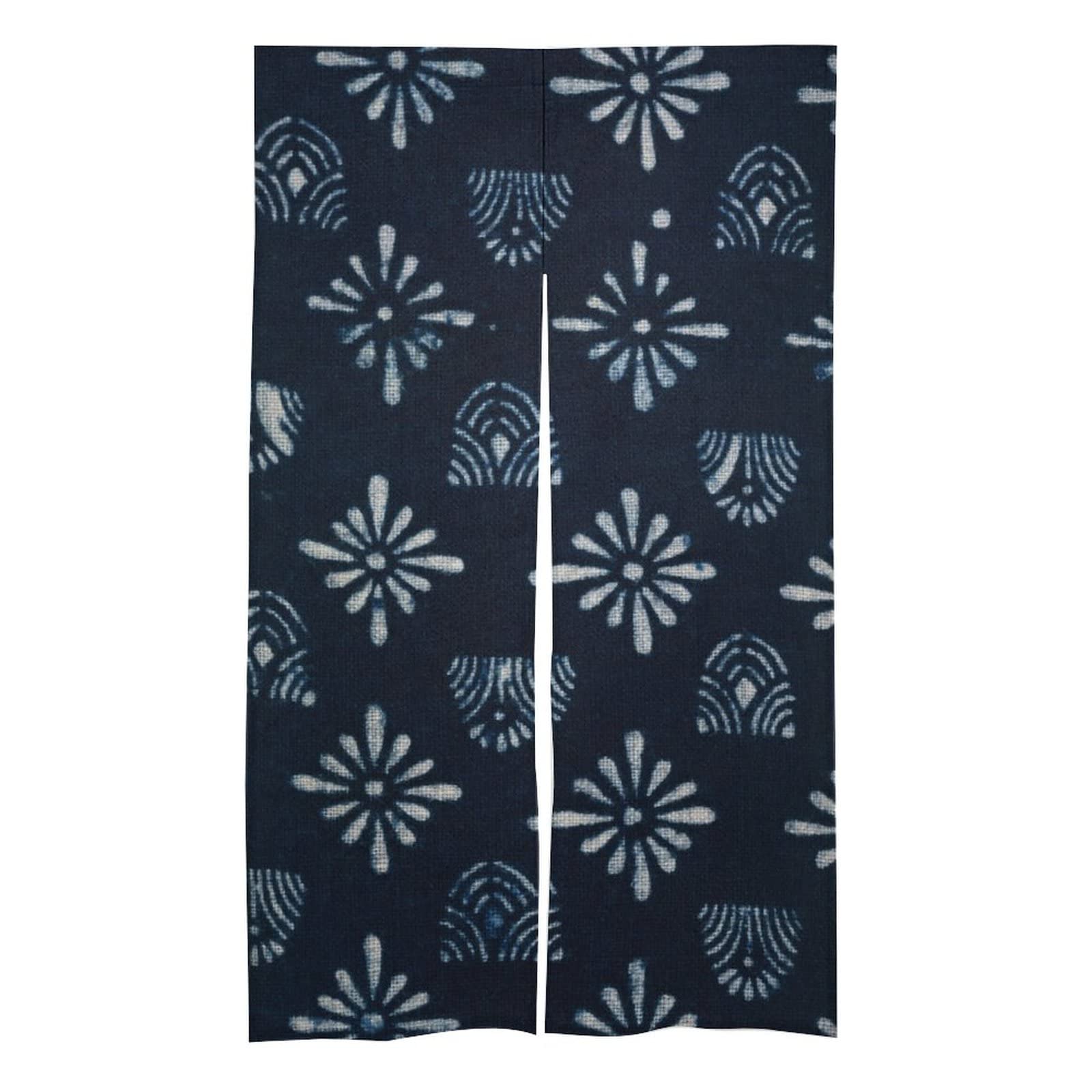 Japanese Traditional Art Noren Door Curtain - Handmade Cotton Fabric with Cherry Blossom & Wave Design - Perfect for Doorway, Bathroom, Kitchen Divider & Closet - Home Decor & Unique Gift for Women (Washable, 36