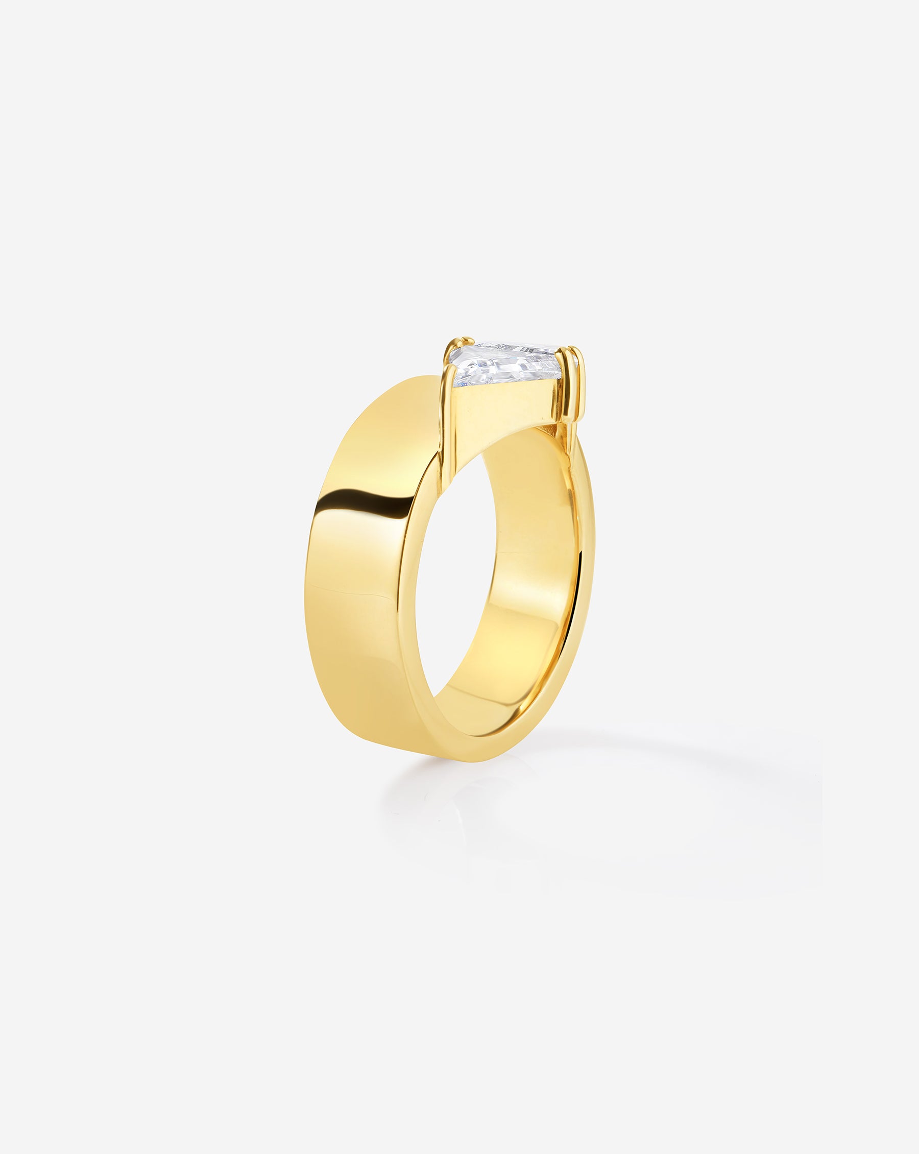 1.31 Carat Lab Grown Diamond Trillion Cut Cigar Band Ring - Perfect for Weddings, Anniversaries & Special Occasions