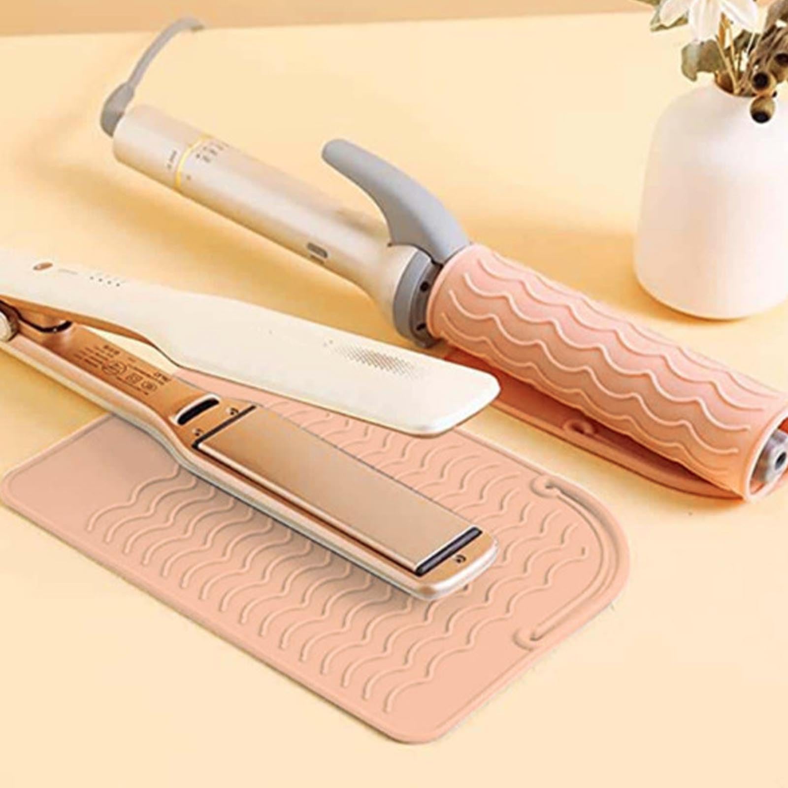 AYNKH Heat Resistant Gloves & Silicone Mat Set - 2 Pack Professional Hair Straightener Protection for Stylists & Home Use | Salon-Grade Thermal Safety Equipment for Flat Irons & Hair Tools