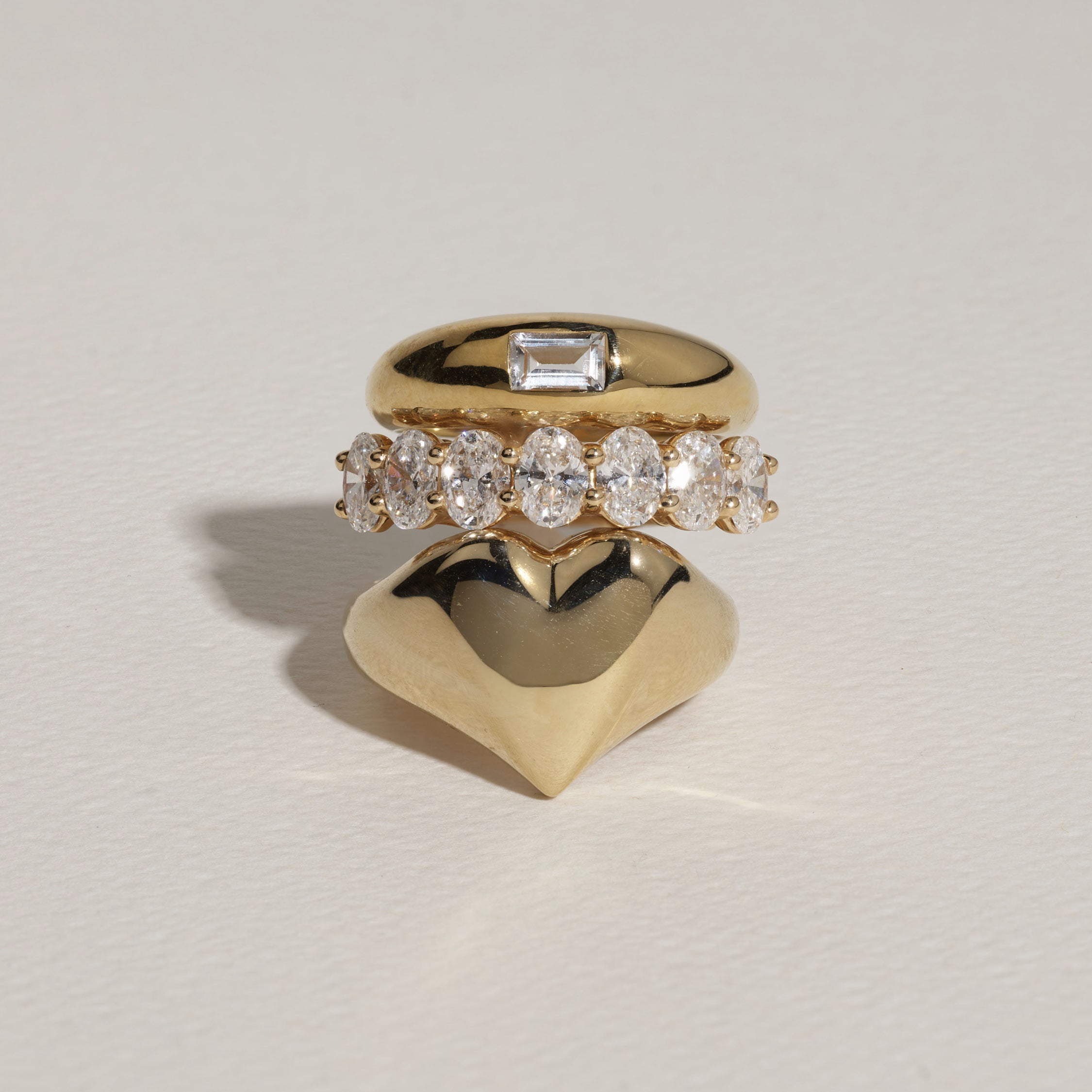 Gold Puff Heart Ring - Elegant & Trendy Jewelry for Women - Perfect for Valentine's Day, Anniversary & Romantic Gifts