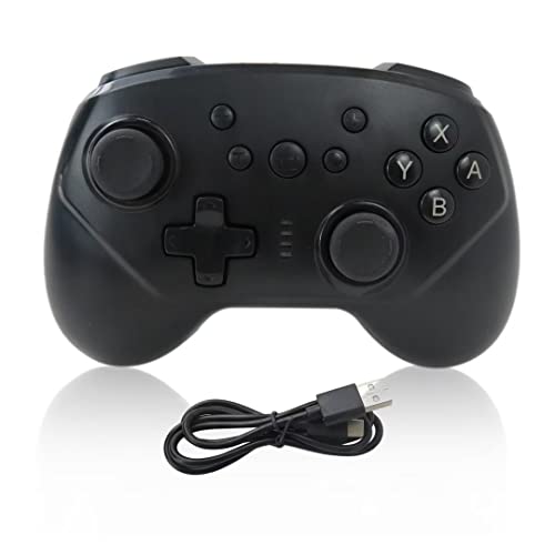 Wireless Bluetooth Gamepad Pro Controller for Nintendo Switch & Switch Lite - Compatible with Android, PC - Turbo, Gyro & Dual Vibration (Black) - Perfect for Gaming, Streaming & Multiplayer Sessions