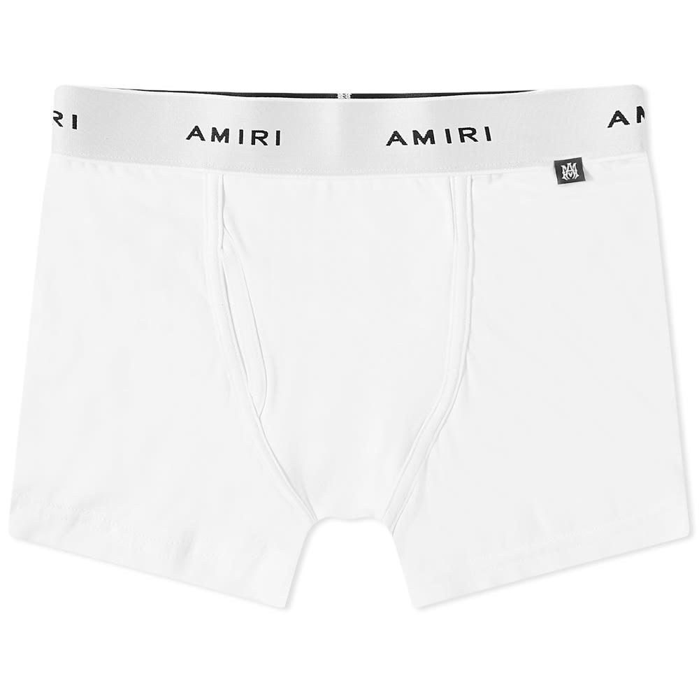 AMIRI White Logo Boxer Briefs for Men - Premium Cotton Underwear with Comfort Fit - Perfect for Everyday Wear, Gym & Lounge