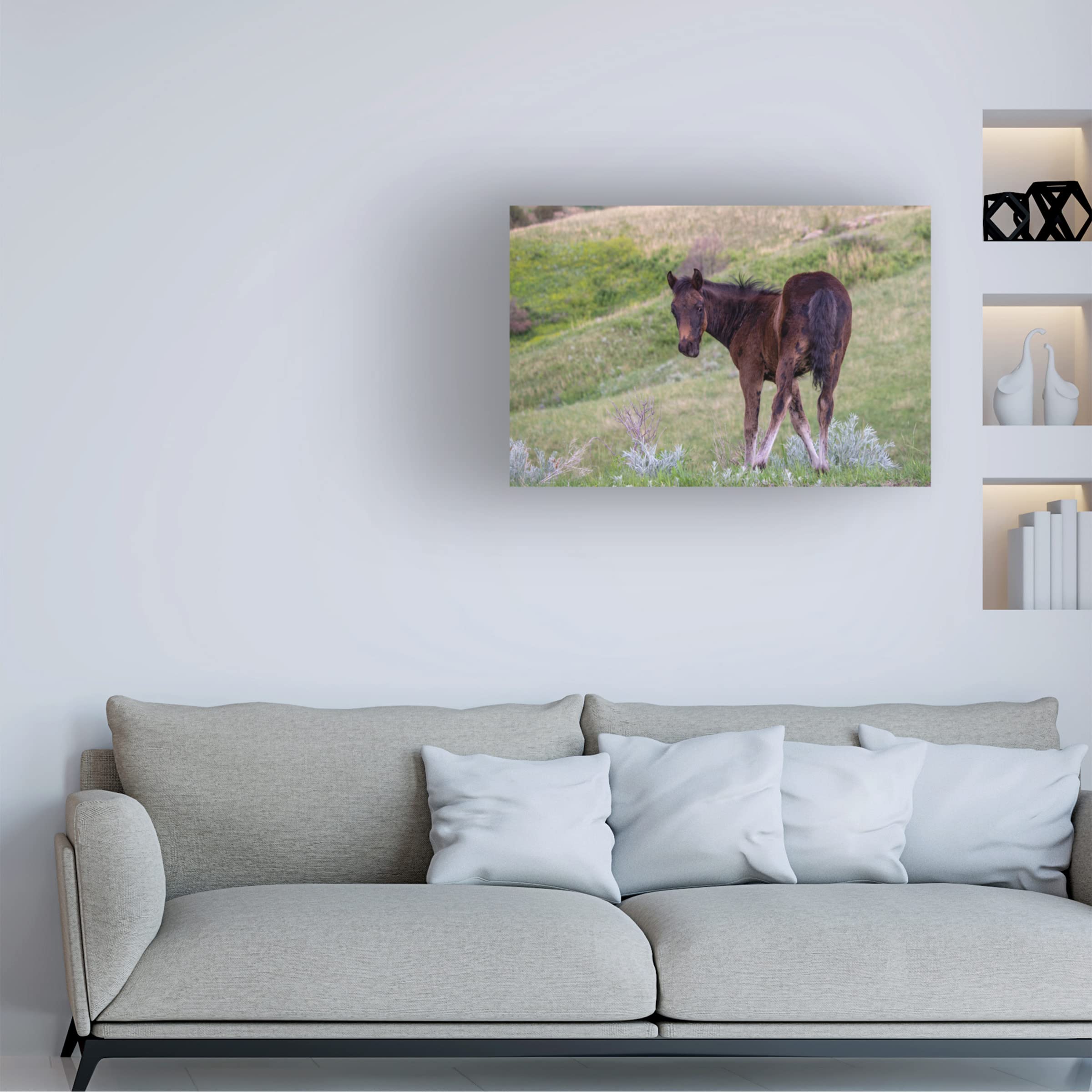 Gordon Semmens 'Enter the Badlands 44' Canvas Art Print - 16x24 Inches - Western Landscape Wall Decor for Living Room, Office & Man Cave