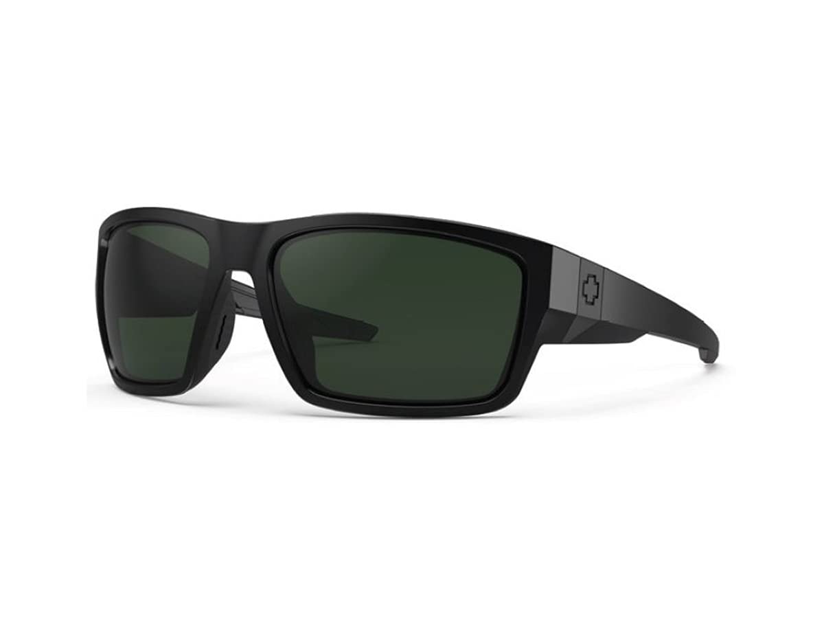 SPY Dirty Mo Rectangle Sunglasses for Men - Polarized UV Protection - Bundle with Designer iWear Eyewear Kit (Cleaning Cloth & Case) - Perfect for Driving, Beach & Outdoor Activities
