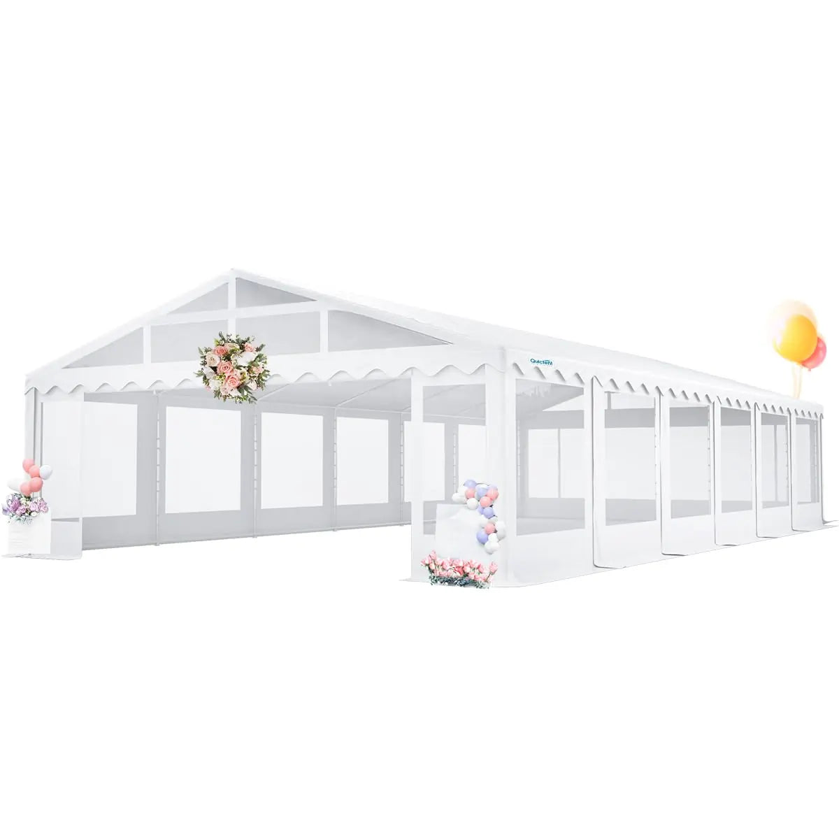 20' x 40' Party Tent with Clear Sidewalls - Waterproof Outdoor Canopy for Weddings, Events & Camping - Heavy Duty Commercial Shelter with Removable Walls