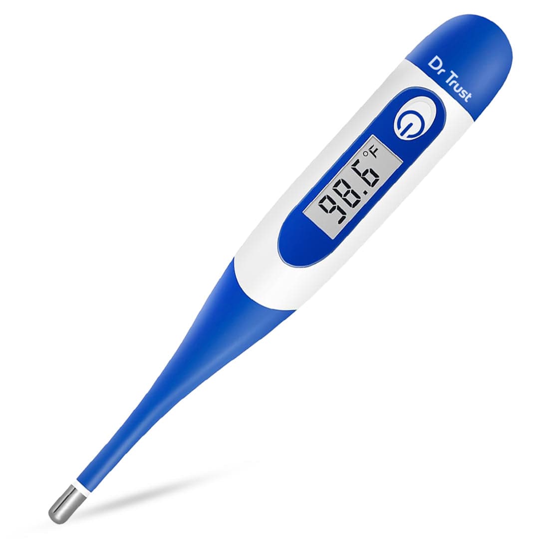 Dr Trust USA Instascan® Flexible Tip Digital Thermometer - Fast & Accurate Fever Measurement for Babies, Kids & Adults - Waterproof Oral, Rectal & Underarm Use - Perfect for Home, Travel & Medical Use