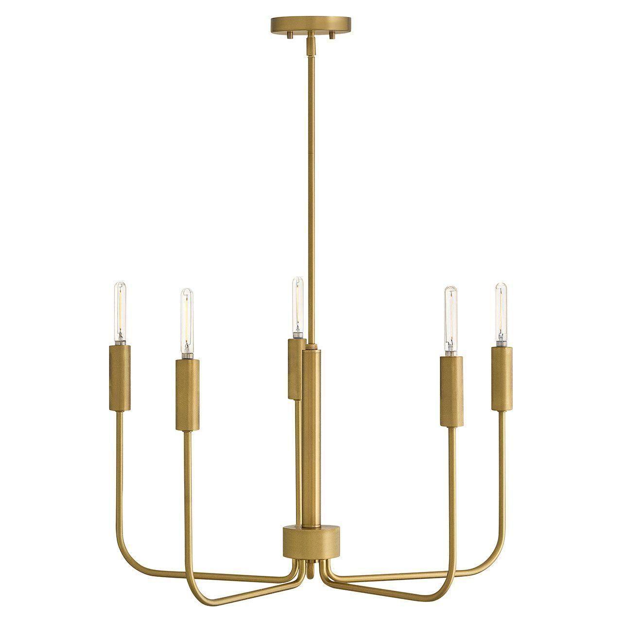 Austen Medium Single Tier Chandelier - Elegant Crystal Ceiling Light Fixture for Dining Room, Bedroom, or Living Room Decor