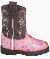 Toddler SM Autry Glitter Floral Boots for Girls - Sparkly Fashion Footwear for Kids - Perfect for Parties, Holidays & Special Occasions