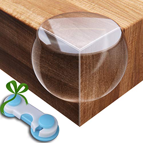20 Pack Clear Baby Proof Corner Guards - Child Safety Furniture Corner Protectors for Tables, Coffee Tables & Sharp Edges - Includes Free Gift - Perfect for Baby Proofing Homes & Daycare Centers
