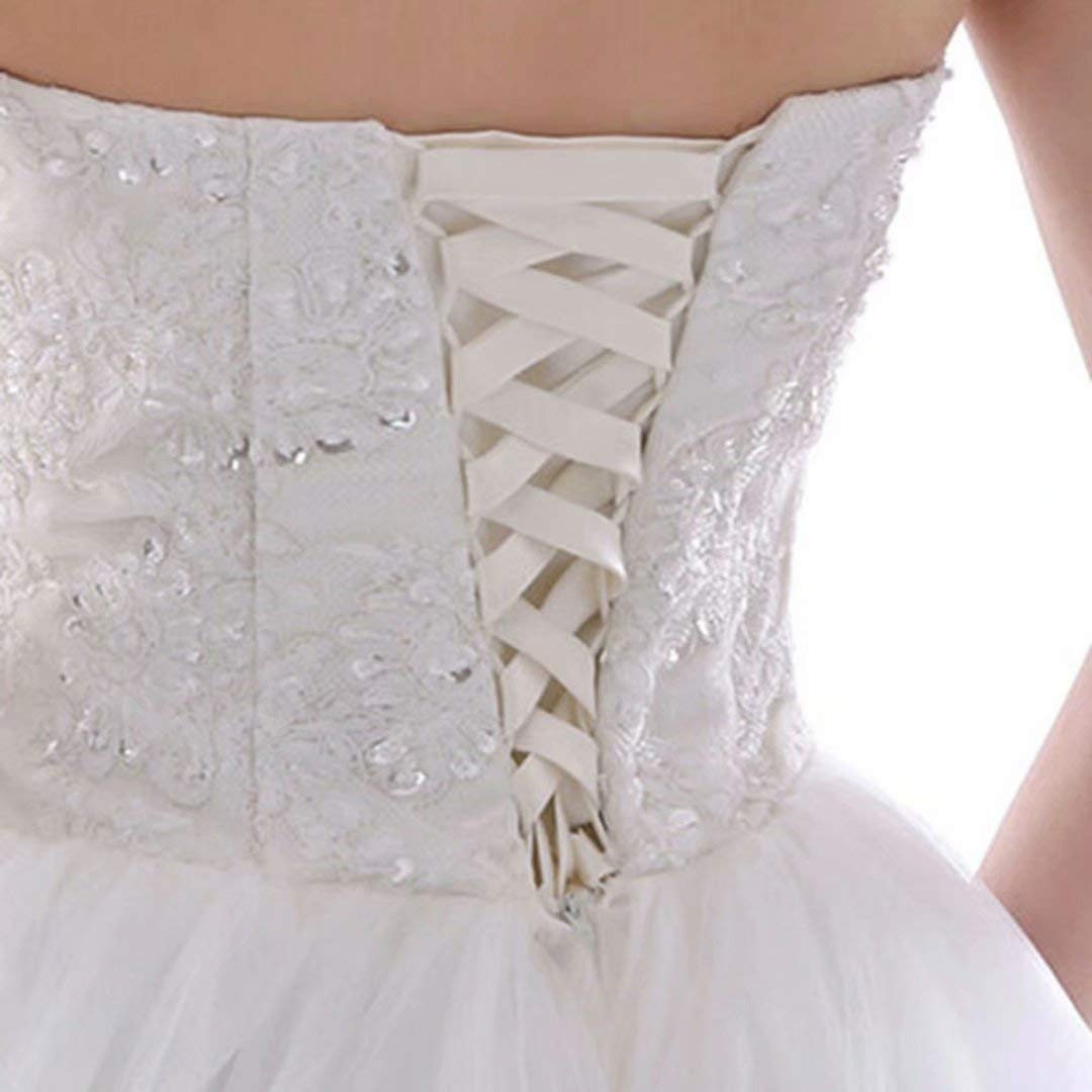 Elegant Lace-Up Satin Ribbon Tie for Wedding Dresses - Adjustable 140