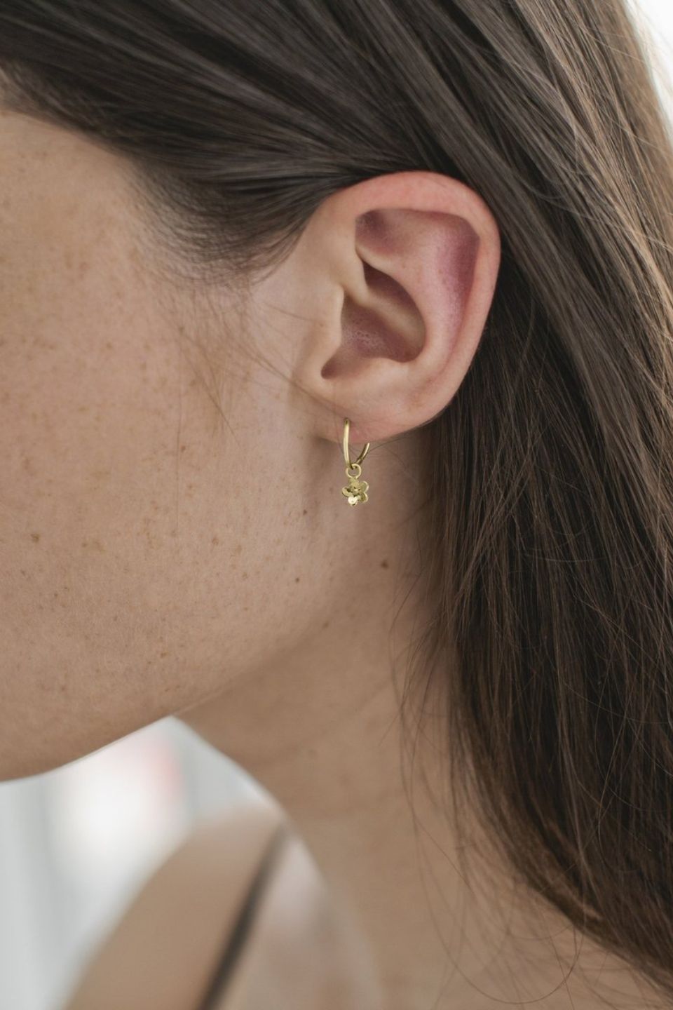 Daisy Day Gold Sleepers - 14K Gold Plated Earrings for Women, Hypoallergenic & Lightweight, Perfect for Everyday Wear & Gifting