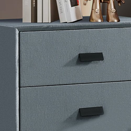 Estella Fabric Upholstered Bedside Table with 2 Drawers - Modern Nightstand for Bedroom, Living Room & Nursery - Soft Storage Organizer for Books, Lamps & Bedroom Essentials