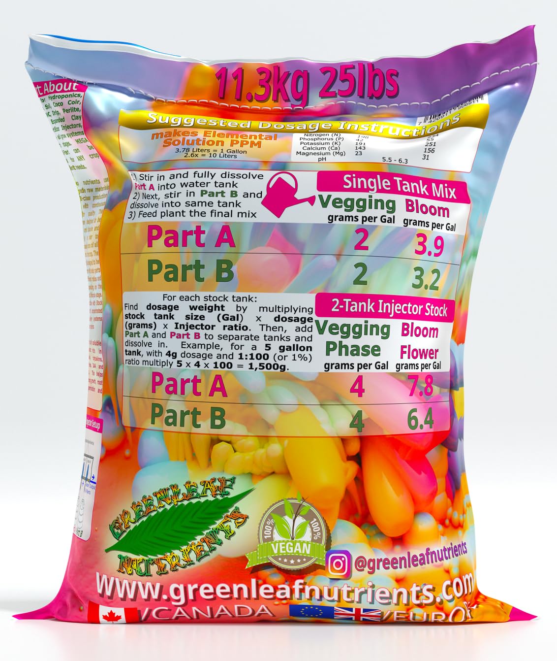 Mega Crop 2-Part Hydroponic & Soil Nutrient Fertilizer with Organic NPK (5-12-26) - Plant Growth Booster for Indoor Gardens, Greenhouses & Home Growers