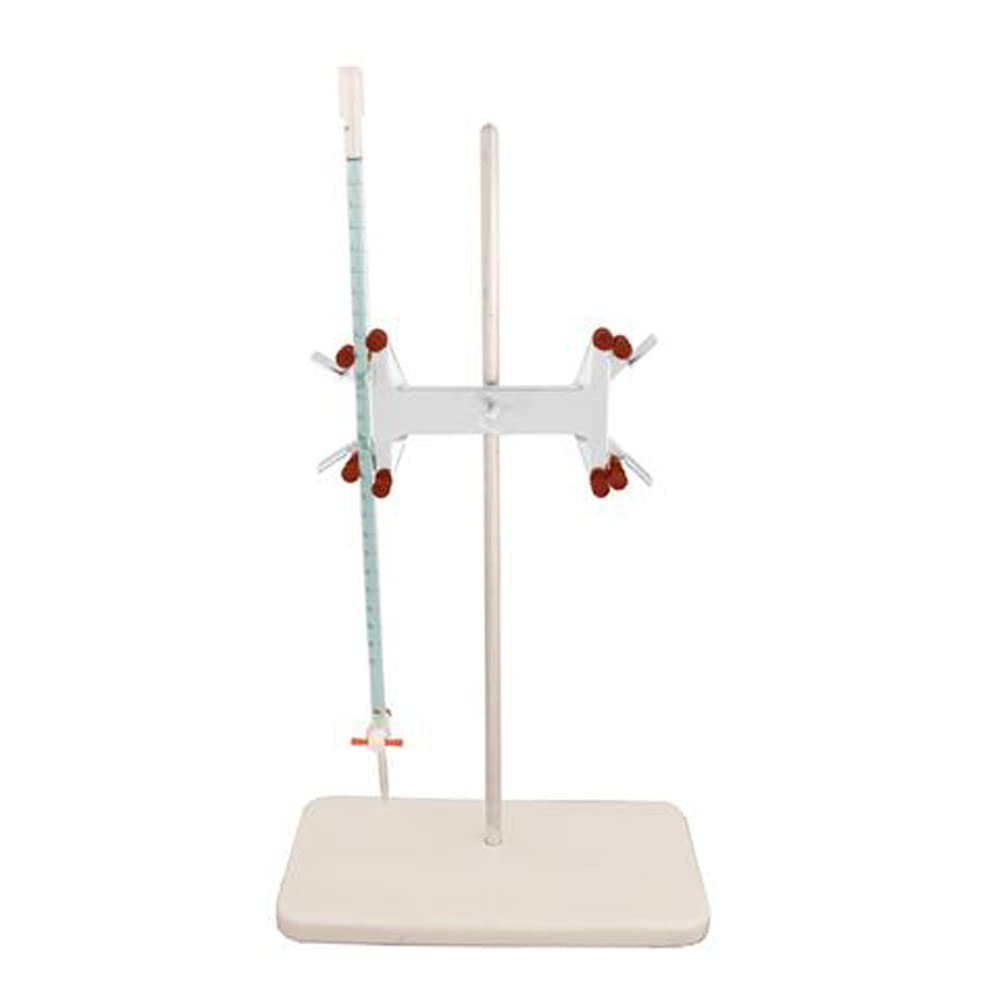 Talboys 916187 Aluminum Double Buret Clamp and Support Stand with Rod - 22.8 Inch (578mm) Length for Chemistry Labs & Science Experiments