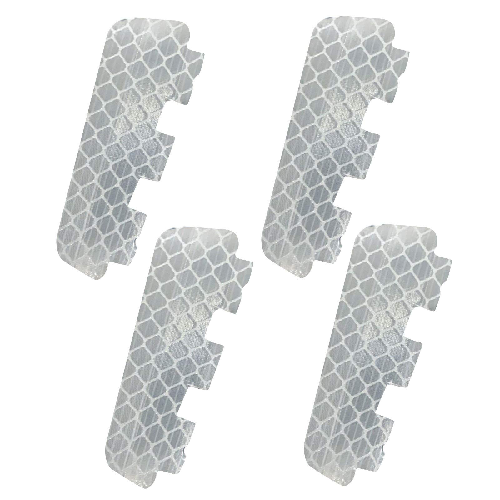 Zerlibeaful 4PCS Bike Reflectors - High Visibility Luminous Night Safety Plate for Mountain Bikes & Kids Bicycles | Waterproof Cycling Accessories for Night Riding, Commuting & Outdoor Adventures