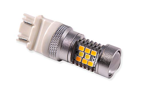 3157 LED Bulb HP24 - Dual Color Cool White & Amber LED Light Bulbs for Car Tail Lights, Turn Signals, and Brake Lights - High Performance Single Diode Dynamics Automotive Lighting