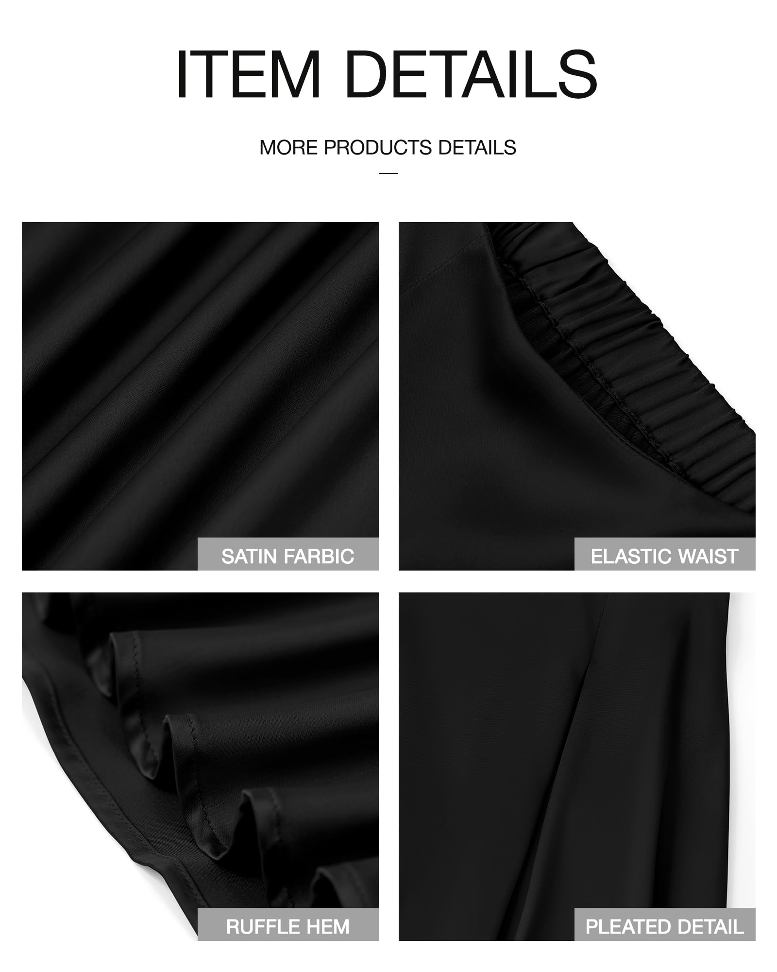 BTFBM Women's High Waist Satin Skirt - Elegant Flowy A-Line Maxi Skirt for Party & Cocktail Dresses | Summer & Fall Outfits 2025 | Perfect for Weddings, Date Nights & Formal Events