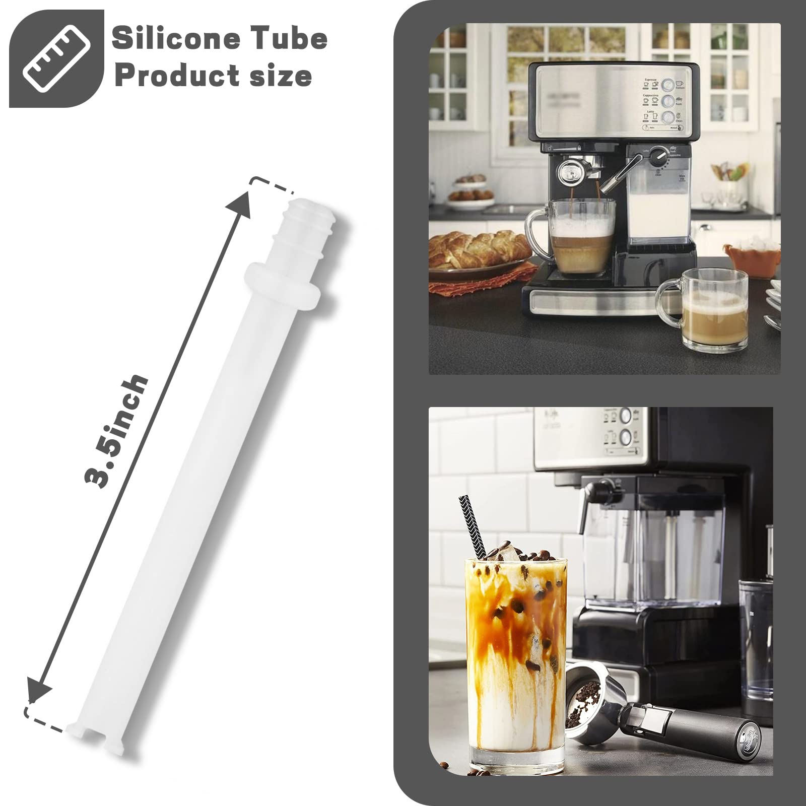 Original Silicone Tube Replacement for Mr Coffee BVMC-ECMP1000 & BVMCECMP1000RB Espresso Maker - Durable Food-Grade Hose for Coffee Machine Maintenance & Repair - Perfect for Home Baristas & Coffee Enthusiasts