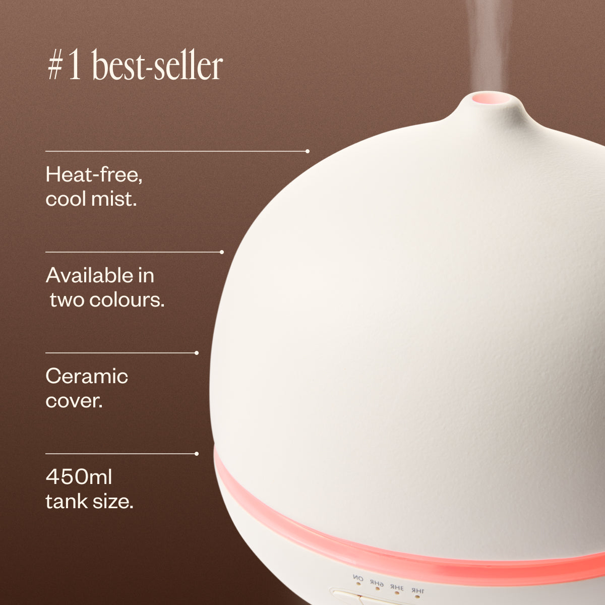 Aroma Om® Deluxe Essential Oil Diffuser - Premium Ultrasonic Aromatherapy Humidifier for Home, Office & Yoga Studio - Perfect for Relaxation, Stress Relief & Better Sleep