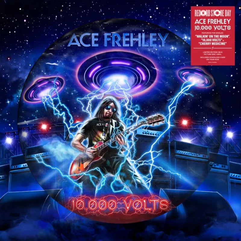 Ace Frehley 10,000 Volts Picture Disc Vinyl LP - Limited Edition Rock Music Album for Collectors - Perfect for Home Listening & Music Enthusiast Gifts