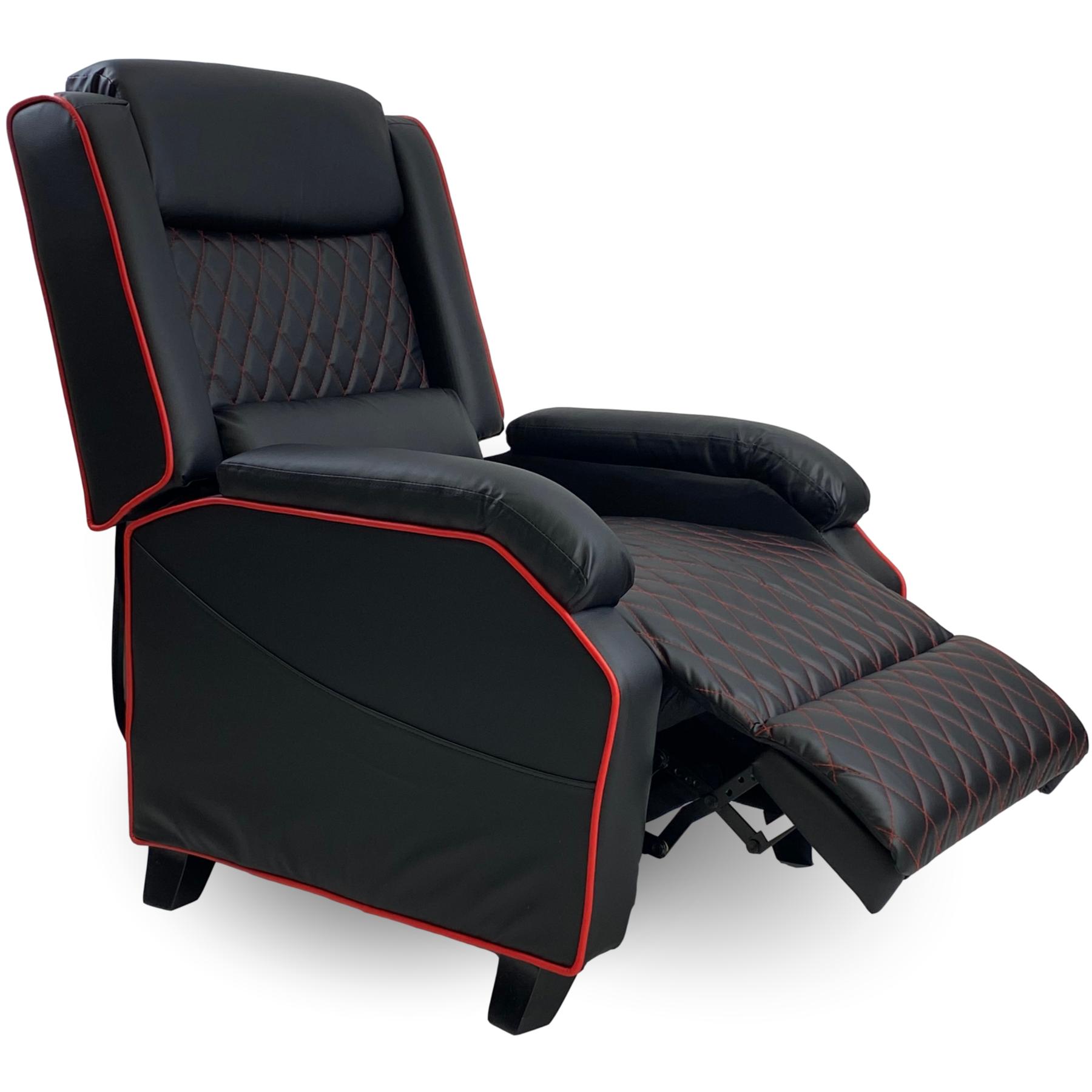 Premium 8906 Gaming Recliner Chair - Ergonomic Black Leather Video Game Chair for PC & Console Gaming - Perfect for Home Theater, Living Room, and Esports Setup
