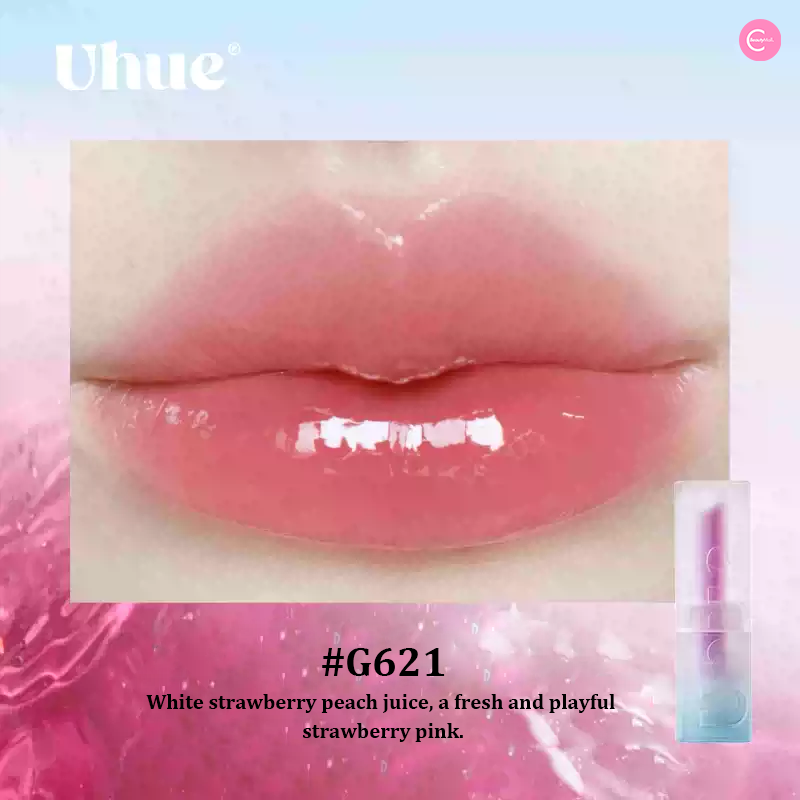Uhue Drunk Glow Multi-Use Mirror Lipstick - Long Lasting Hydrating Lip Color with Shimmer Finish for Parties, Date Night & Everyday Wear