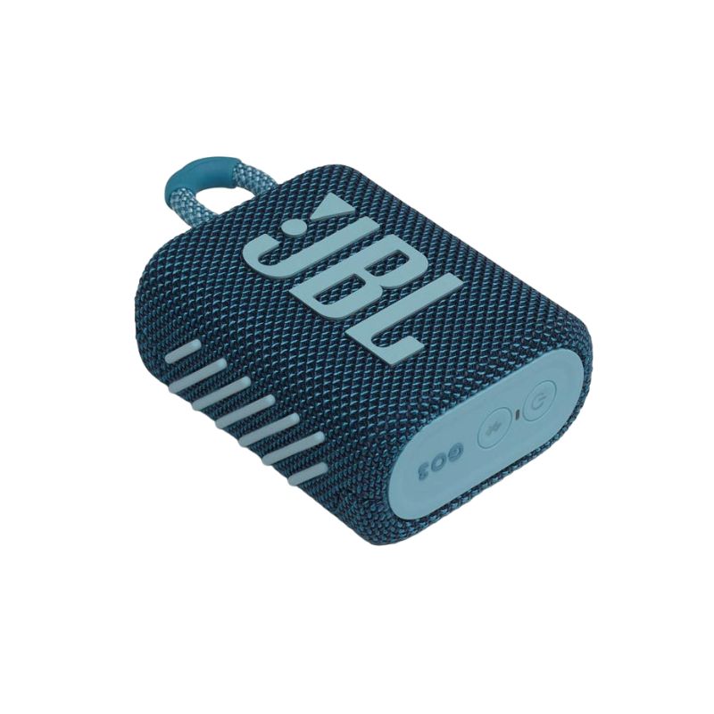JBL GO 3 Portable Bluetooth Speaker - Wireless, Waterproof, 5 Hours Playtime - Perfect for Outdoor, Beach, Pool Party & Travel (Blue)