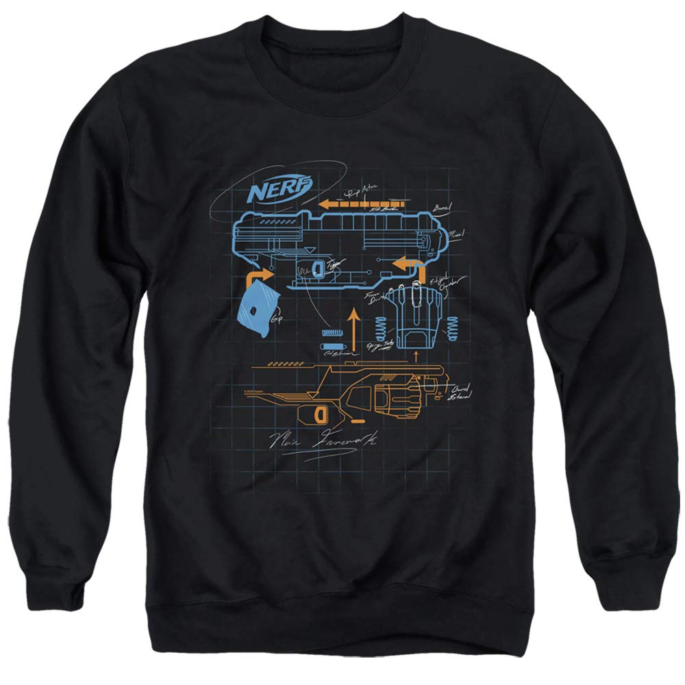 Nerf Deconstructed Nerf Gun Graphic Sweatshirt - Unisex Casual Pullover for Men & Women | Perfect for Gaming Enthusiasts, Cosplay & Nerf Battles
