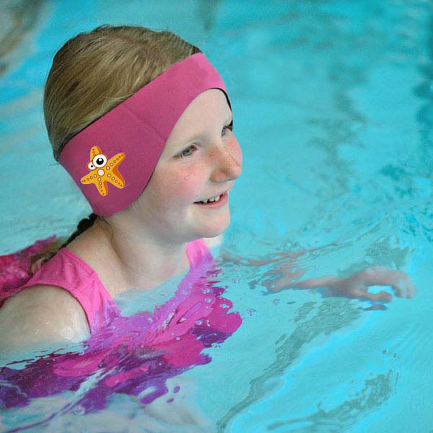 SUIEK Waterproof Swimming Headband for Women & Men - Includes Free Earplugs for Swimming, Surfing, and Water Sports - Stay Comfortable in Pool, Beach, or Gym Workouts