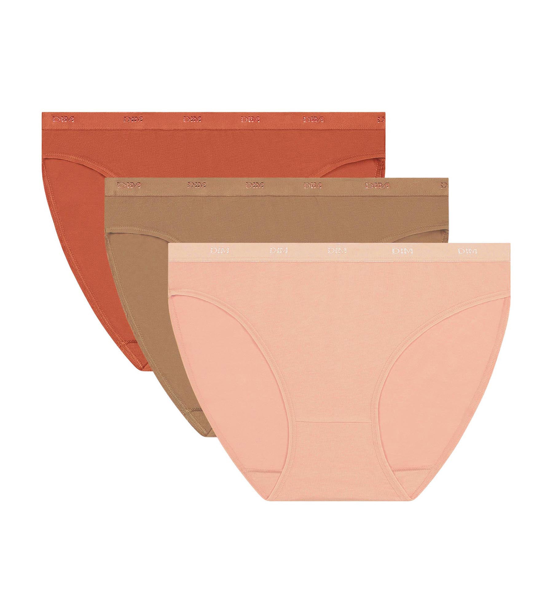 3 Pack Stretch Cotton Underwear for Women - Comfortable Breathable Panties in Speculos Orange - Eco-Friendly Les Pockets Collection | Perfect for Everyday Wear, Yoga & Lounge