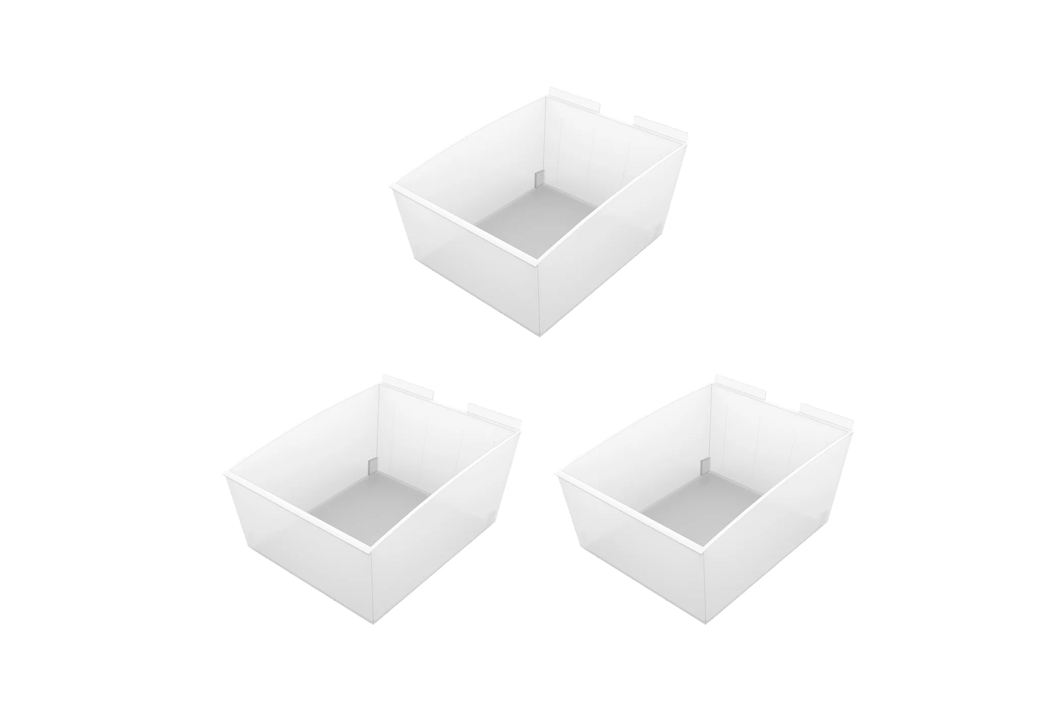 Proslat Pro Bin Large 3 Pack - Heavy Duty Wall Mount Storage Bins for Garage, Workshop & Home Organization - Perfect for Tools, Sports Gear & Household Items