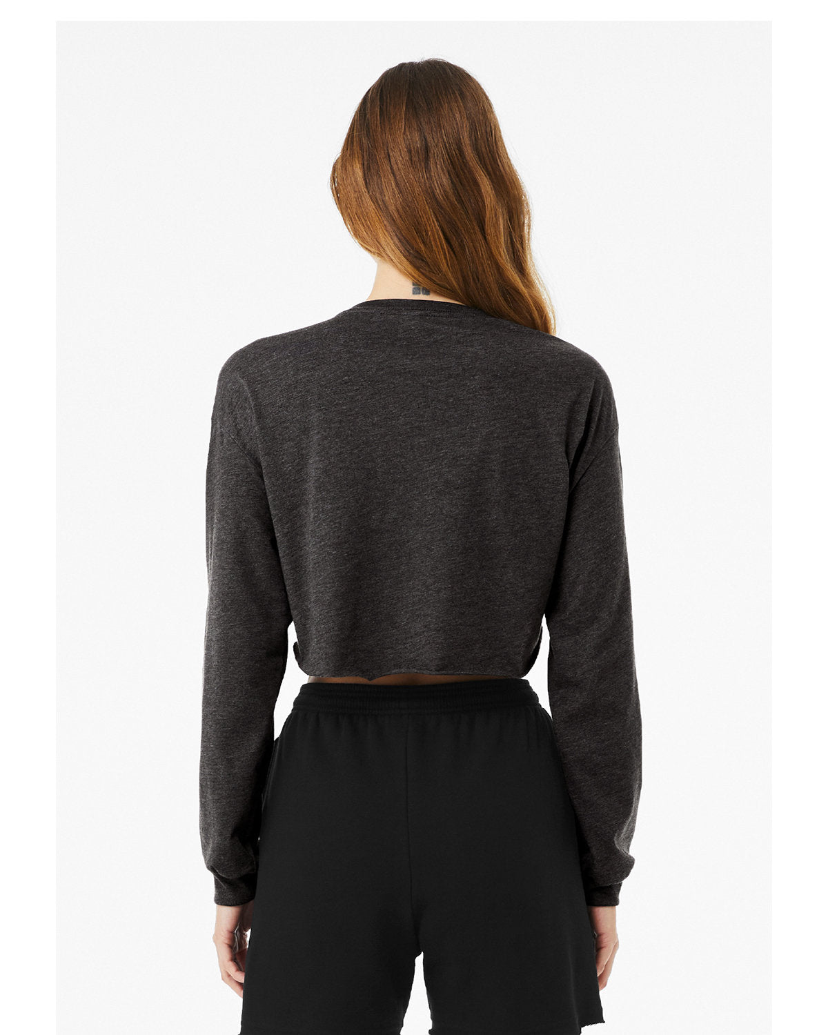 Bella + Canvas 6501B Women's Cropped Long Sleeve T-Shirt - Soft Cotton Tee for Casual Wear, Workout & Layering | Perfect for Everyday Outfits, Yoga & Street Style