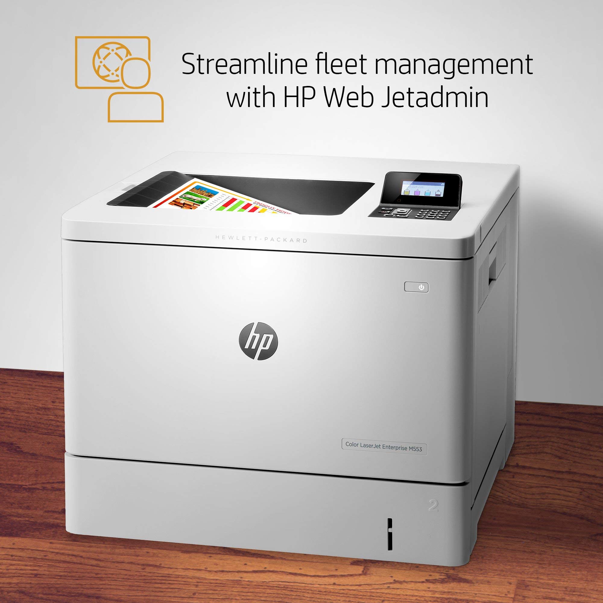 HP LaserJet Enterprise M553n Color Laser Printer - Fast Ethernet Network Printer | High-Quality Renewed (B5L24A) | Perfect for Office & Small Business Printing Needs