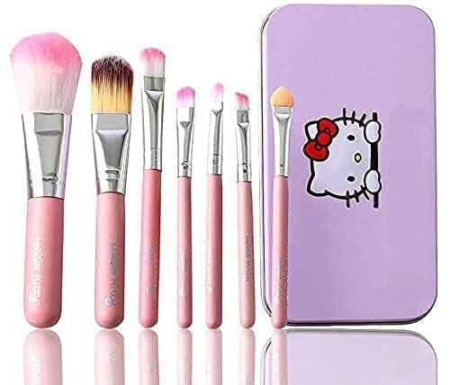 ENIVO 7-Piece Pink Makeup Brush Set for Women & Girls - Soft Synthetic Bristles for Foundation, Blush, Eyeshadow & More - Perfect for Everyday Makeup & Travel