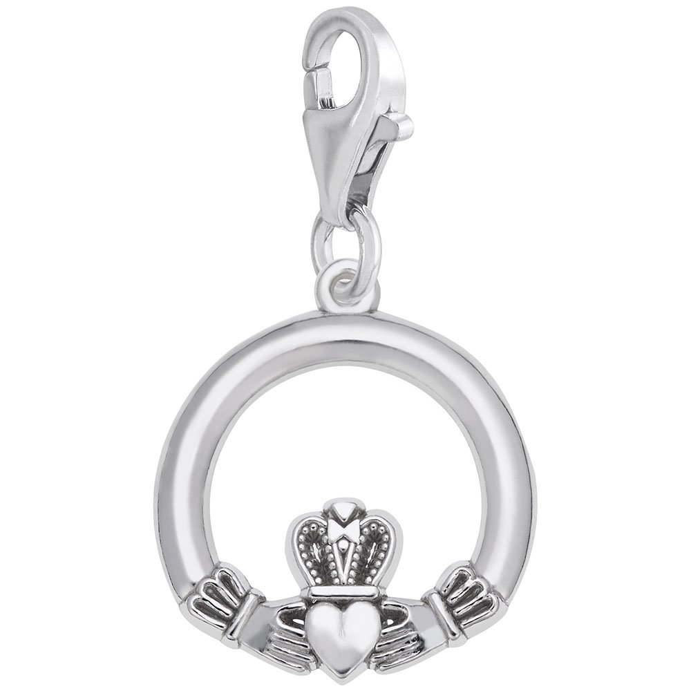 Authentic Claddagh Charm with Lobster Claw Clasp - Irish Friendship Jewelry for Bracelets & Necklaces - Perfect for Gifts, Weddings & Celtic-Themed Events