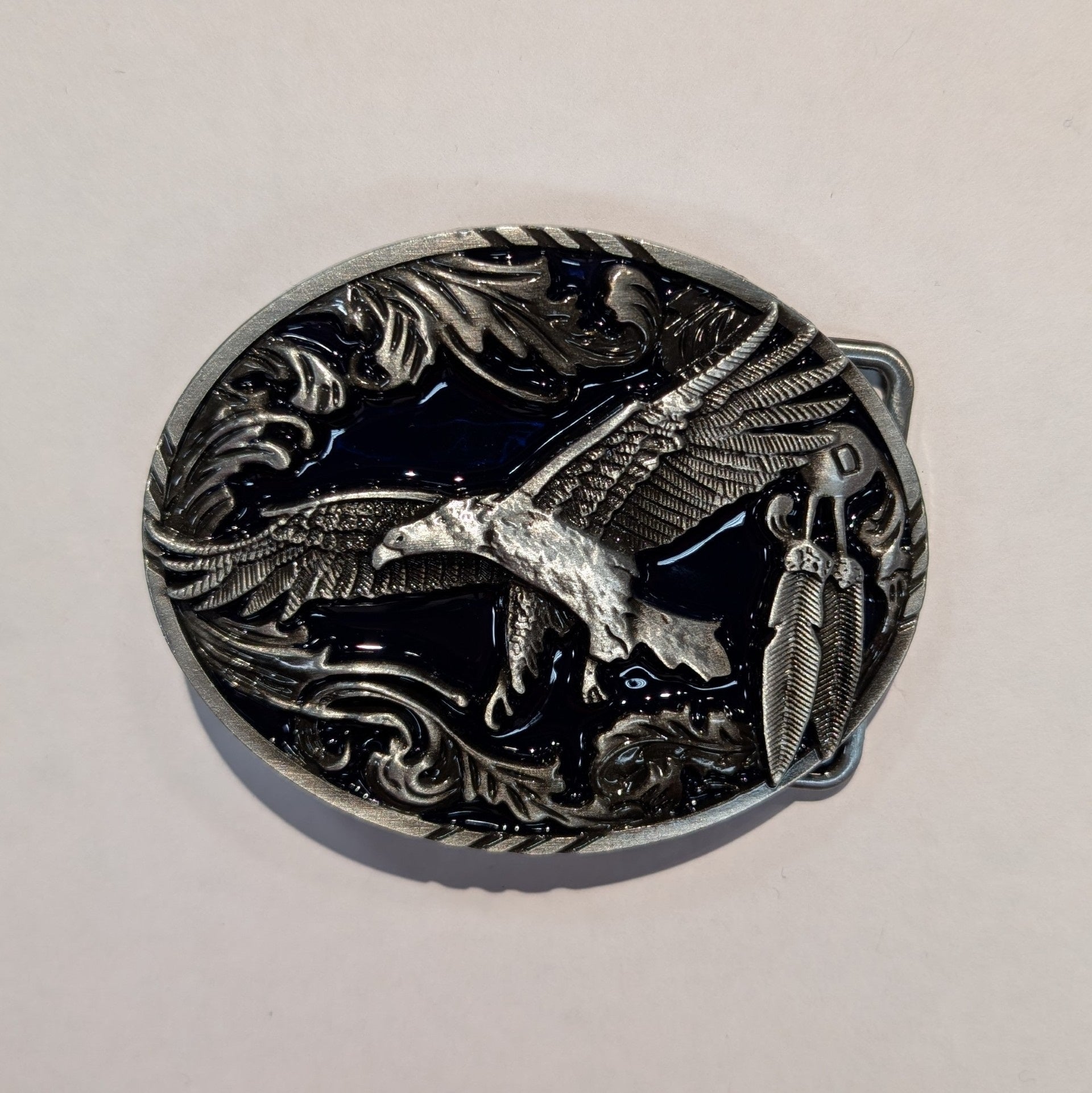 Vintage Oval Eagle Belt Buckle - Western Style Cowboy Accessory for Jeans & Leather Belts | Perfect for Rodeo, Country Fashion & Outdoor Events
