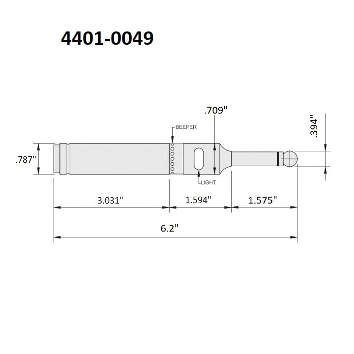 HHIP 4401-0049 20mm Shank Electronic Long Shank Audible Edge Finder - Precision Machining Tool for CNC Milling & Lathe Work | Perfect for Metalworking, Woodworking & DIY Projects