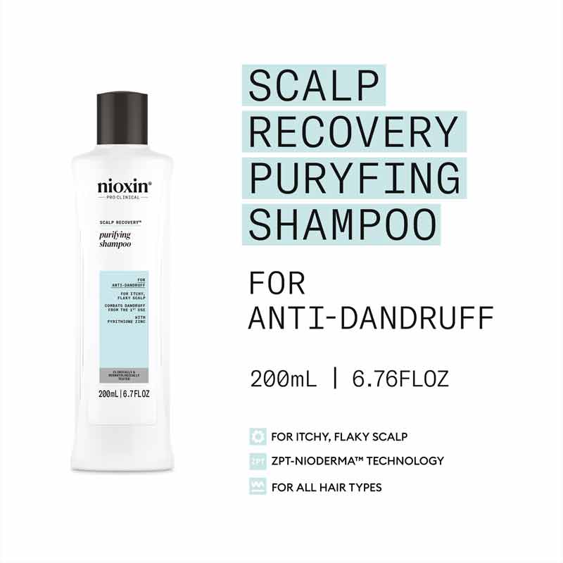 Nioxin Scalp Recovery Cleanser Shampoo for Thinning Hair - Soothes Dry, Itchy Scalp & Promotes Hair Growth - Perfect for Daily Use & Sensitive Scalp Care