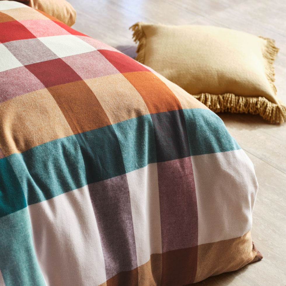 Premium Eastwood Pecan Quilt Cover Set - 100% Cotton Luxury Bedding by Linen House for Master Bedroom & Guest Room Decor